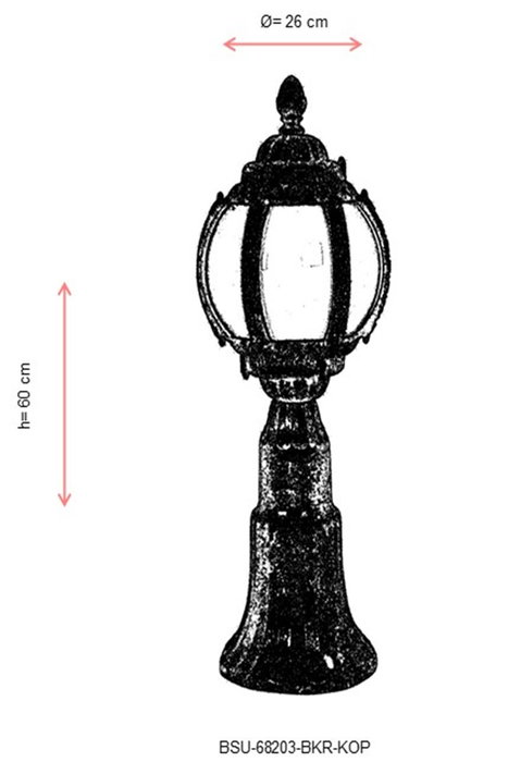 Opviq Lámpara de Pared Exterior Marrón BSU-68203-BKR-KOP Opviq Lámpara de Pared Exterior Marrón BSU-68203-BKR-KOP